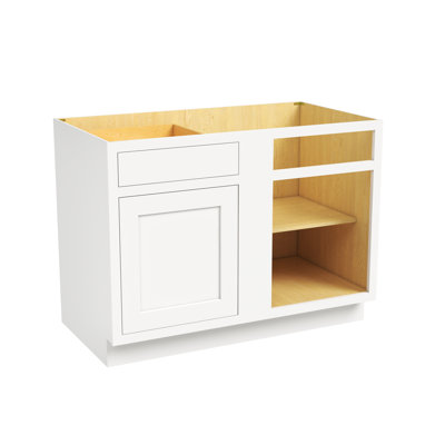 CASAINC Ready-to-Assemble W46"x H34.5"x D25" Kitchen Blind Corner Base Cabinet