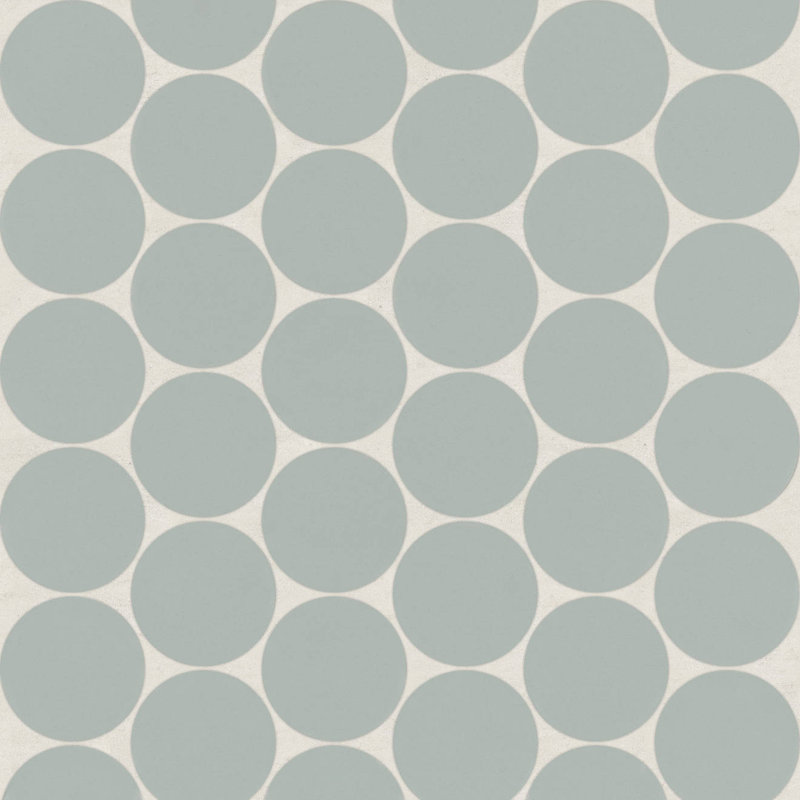 Mosaïque de porcelaine ronde matte 2 po Marin, Vert Aloe Vera
