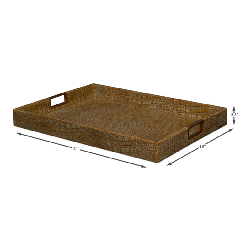 Shagreen Decorative Tray, Green