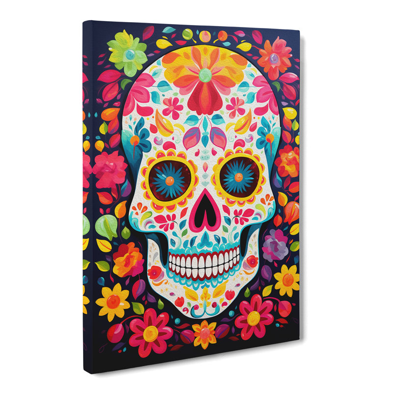 Sugar Skull Colour Field No.3 - Print, 50cm H x 35cm W x 3cm D