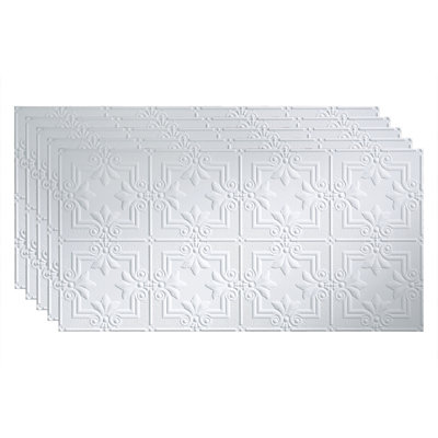 24.375 in. L x 48.375 in. W Embossed Vinyl Glue Up Ceiling Tile