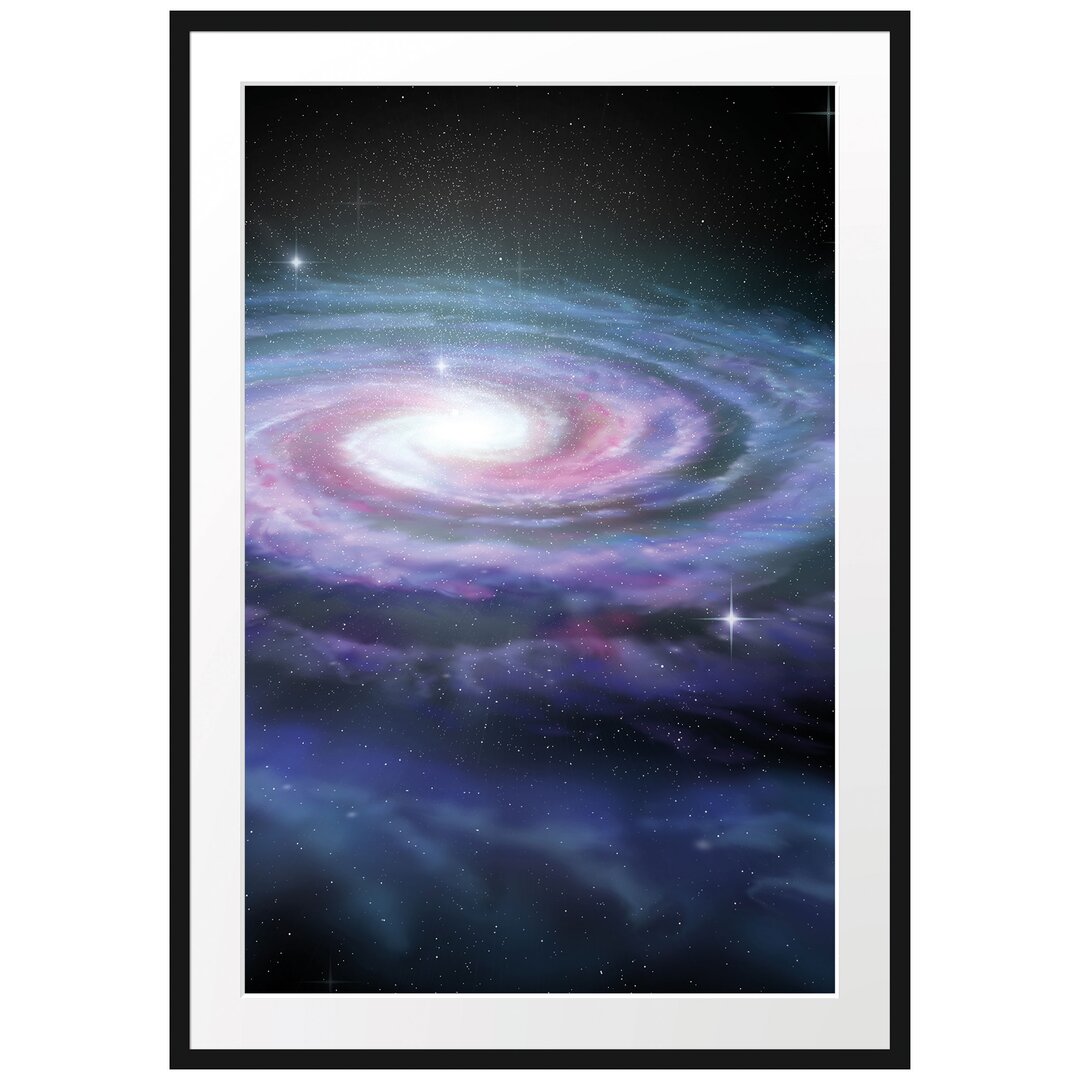 Gerahmtes Poster Sternenwirbel Galaxie