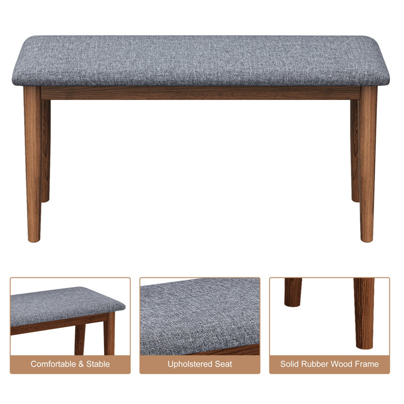 Banc rembourré en tissu Eljin