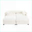 Canapés: causeuse moderne en chenille 2 places blanc neige avec repose-pieds | Blanc neige | Chenille-523942131