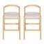 Tabouret de bar d'intérieur en bois d'hévéa Balmain, ensemble de 2-710447162