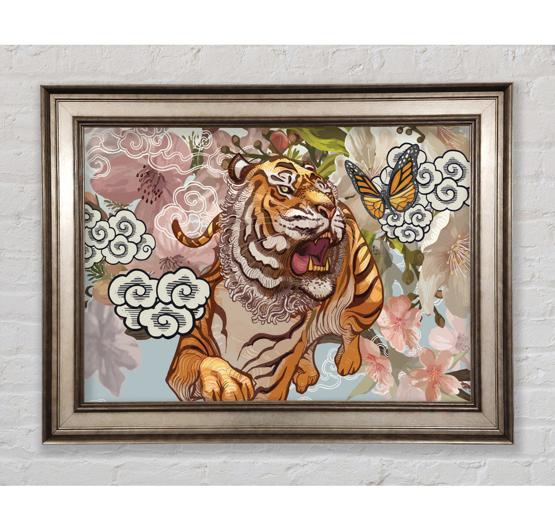 Der Tiger Floral - Druck