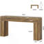 Table d'entrée en bois, console rustique, canapé