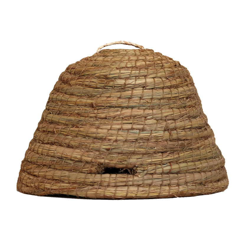 Medium Straw Skep Beehive - 40Cm Dia, 26cm H x 40cm W x 40cm D, Brown