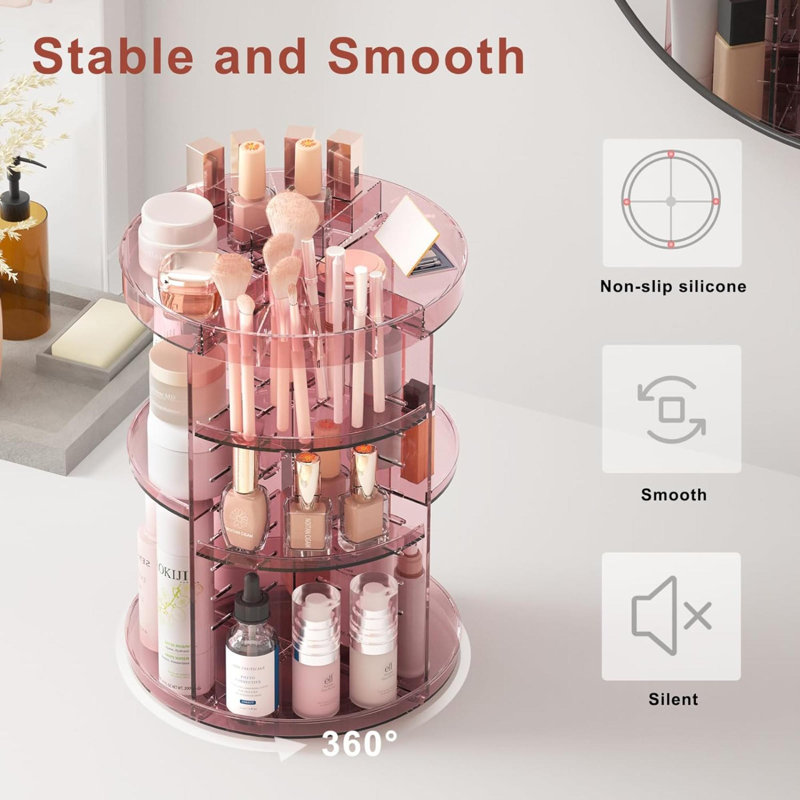 Organisateur de maquillage Obaid, Rose