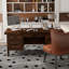 Bureau double caisson Bridgevine Home Sausalito 71 po, aucun assemblage requis, finition whisky