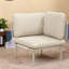 Fauteuil de coin modulaire, structure en métal antirouille, style moderne pour terrasse