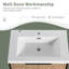 Meuble-lavabo autoportant de 30 pouces avec lavabo en résine et 2 portes d'armoire à fermeture en douceur