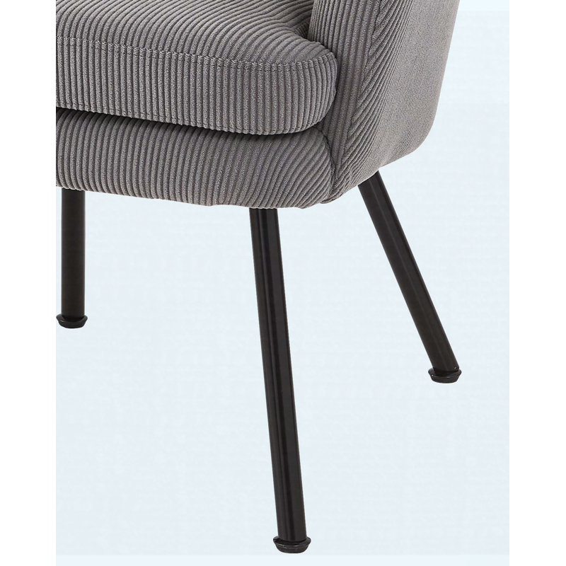 Fauteuil d'appoint en velours côtelé, Gris