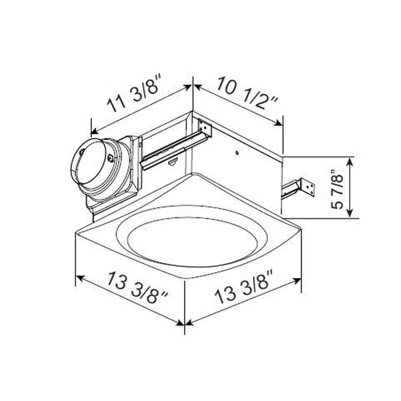 SlimFit True White Energy Star Bathroom Fan with Humidity Sensor