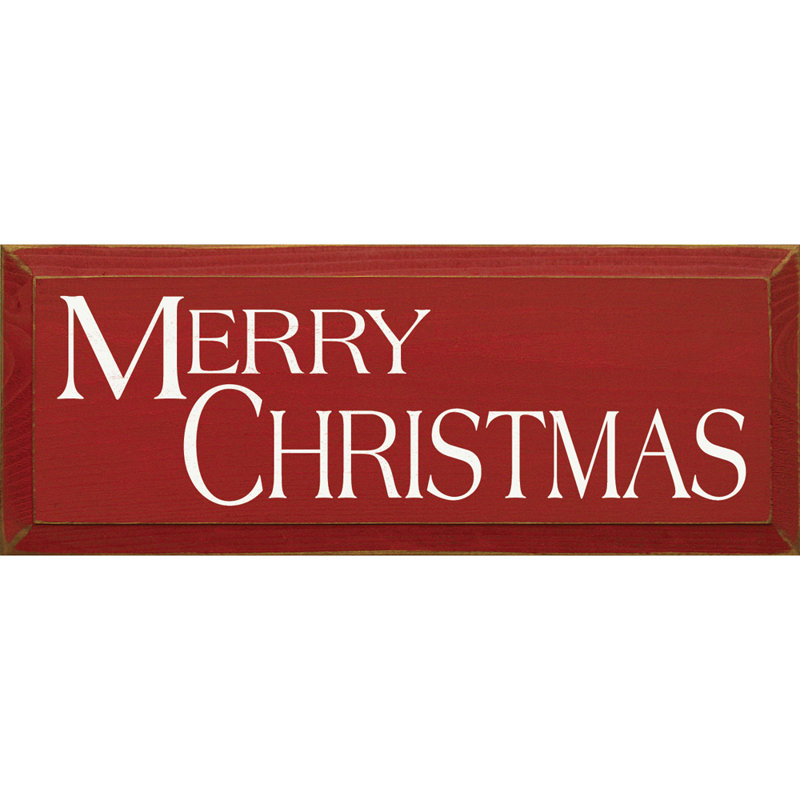Merry Christmas Textual Art Plaque