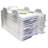 File Organizers - Letter Size, Stackable Trays For Desk - For Office Files, Mail, Documents - 12 Pack, Clear