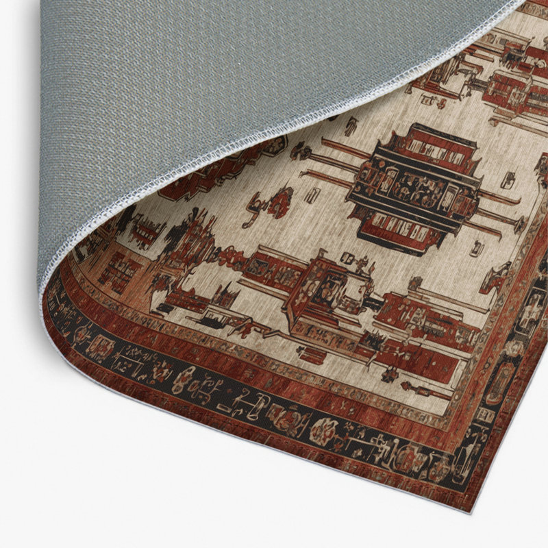 Tapis intérieur et extérieur ArtDeco, Rectangulaire 8 pi x 10 pi