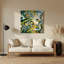 Art mural oiseaux en métal vert-2122298568