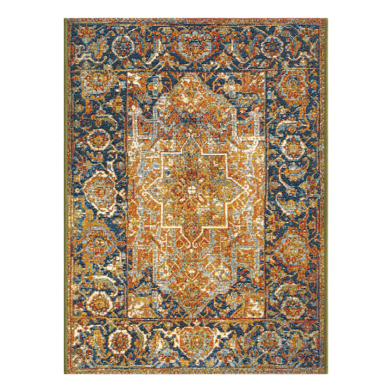 Tapis traditionnel rouille intérieur / extérieur Jaheim, Rectangle 2 pi x 3 pi
