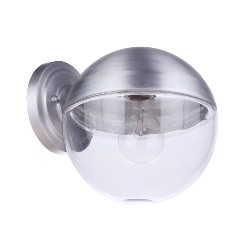 Lanterne murale d'extérieur Evie, H 7,88 po x l 7,5 po x P 8,74 po, Aluminium satiné