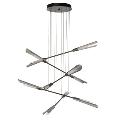 Flight 10-Light Small Pendant - Soft Gold - Bronze - Standard Overall Height