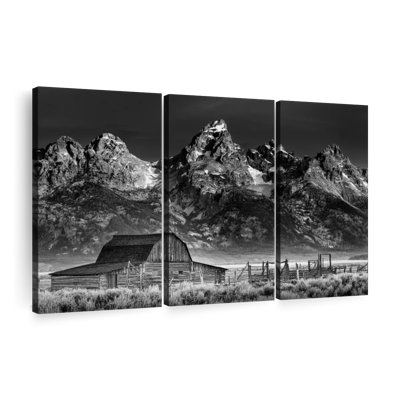 «Mountainside Moulton Barn», 3 pièces sur toile