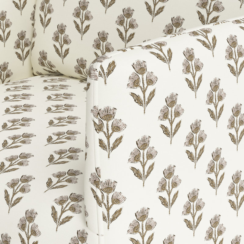 Upholstered Arm Chair, Mauve