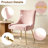 Velvet Upholstered Side Chair With Gold Legs -5489995-5490006