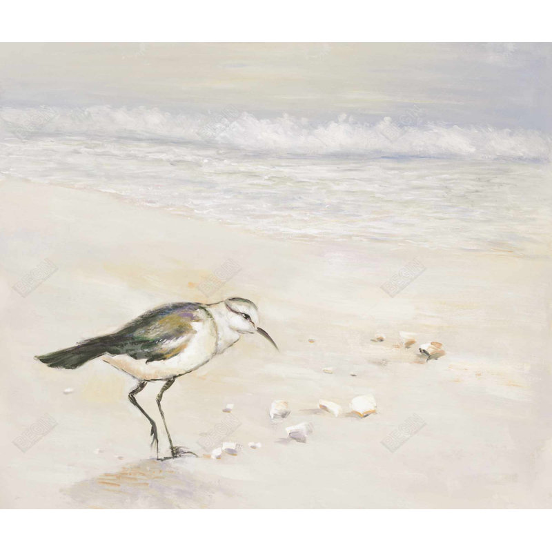 Semipalmated Sandpiper King Duvet Cover - Beige Beach Decor