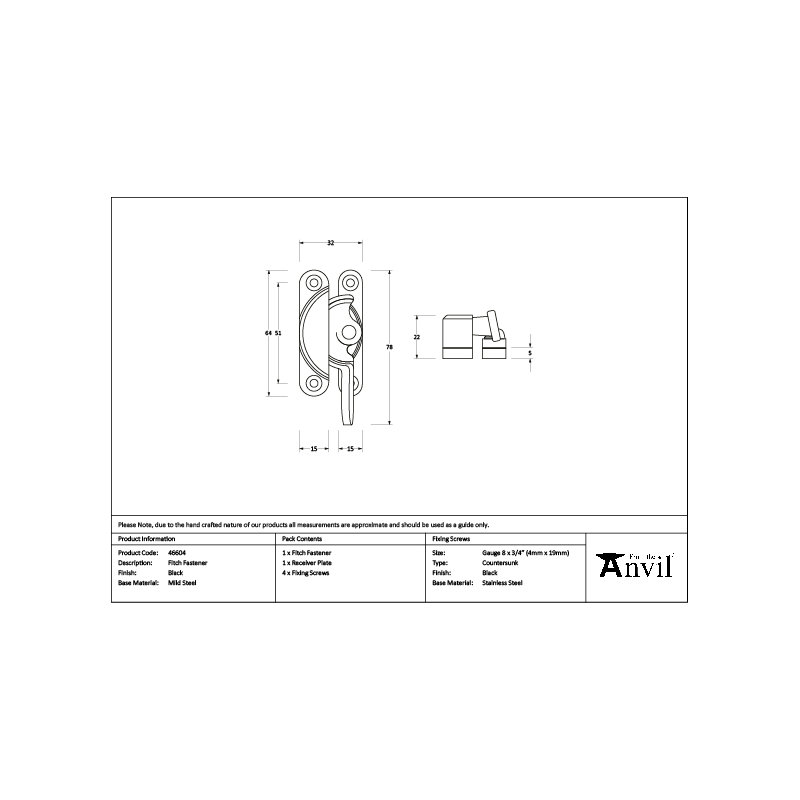 Fitch Fastener, Black