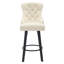 Tabourets de bar rotatifs modernes Tabourets de bar en velours Tabourets de bar touffetés à boutons Rivet, avec anneau de traction en métal Repose-pieds robuste Grand bar pour la maison, 1 pièce-1269644538