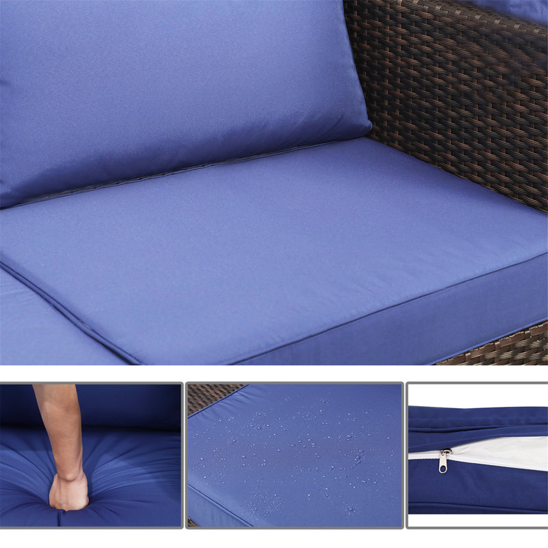 Outdoor Convertible Patio Sofa Set With Lifting Table