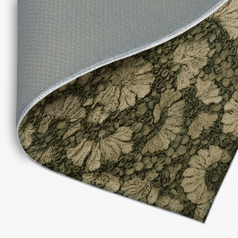 Botanical Brown Indoor and Outdoor Area Rug, Rectangle 2' x 3'
