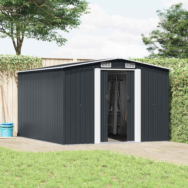 Remise de rangement traditionnelle en acier l 8,43 pi. X P 9,78 pi., Anthracite
