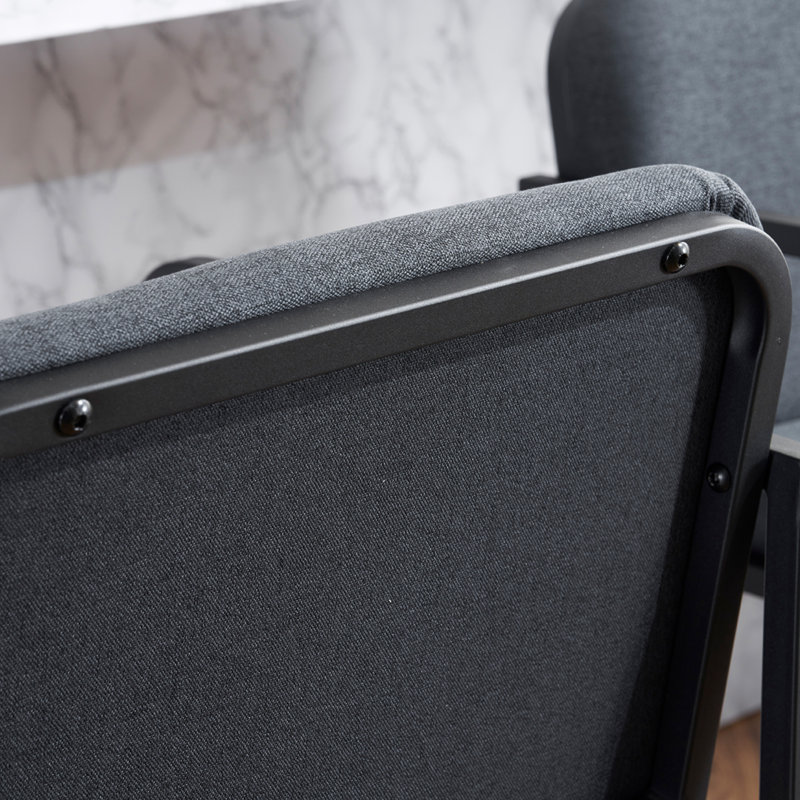 Ensemble de 2 tabourets de comptoir rembourrés avec structure en métal robuste pour la cuisine, le bar ou la salle à manger