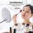 OVENTE 9'' Rechargeable Lighted Wall Mount Makeup Mirror for Bathroom with Mini Magnetic 10X Magnifying Mirror, Touch Screen Dimmable LED Lights, Flexible Gooseneck and Suction Mounting, White MOW22W-67524607