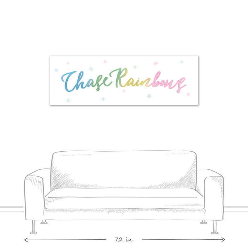 Art sur toile chase rainbows Magruder, L 60 po x H 20 po x P 1,25 po, Toile tendue