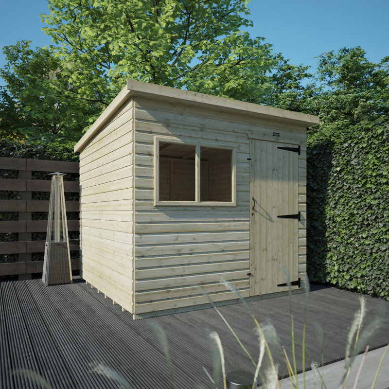 Tiger Shiplap Pent Wooden Shed, 207cm H x 234cm W x 234cm D