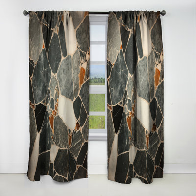 Jenson - Tile Curtain - Blackout Abstract Curtain - 1 Panels