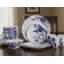  Service de table 20 pièces Bone China, service pour 4, floral bleu, va au micro-ondes et au lave-vaisselle
