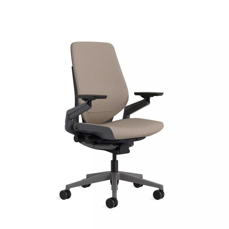 Steelcase Gesture Task Chair, Oatmeal, Dark, Carpet