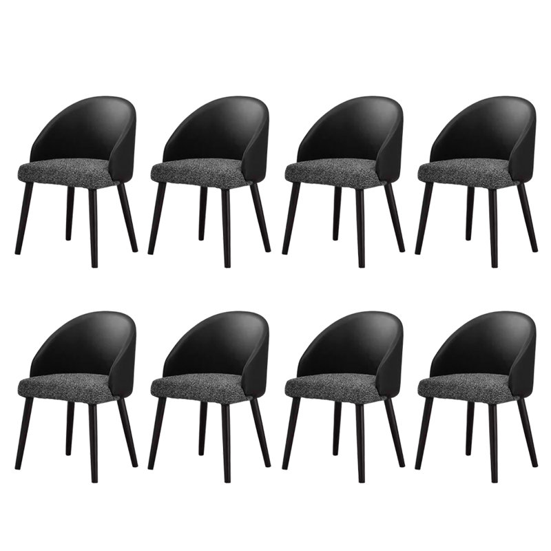 Chaises de salle à manger noires modernes