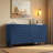 Elegant Navy Blue Sideboard Featuring Sophisticated Wavy Pattern Doors With Arched Groove Design In A Stylish Four-Door Layout,Adjustable, Suitable For Study, Entryway And Living Room-421305672