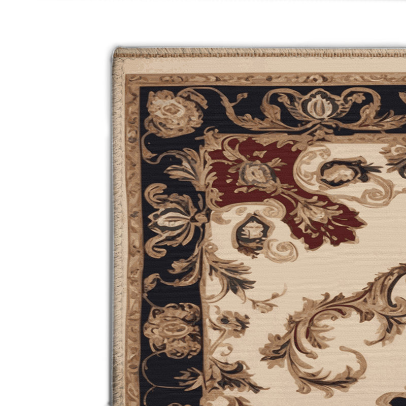 Tapis d'intérieur et d'extérieur brun français, Rectangulaire 2 pi x 3 pi