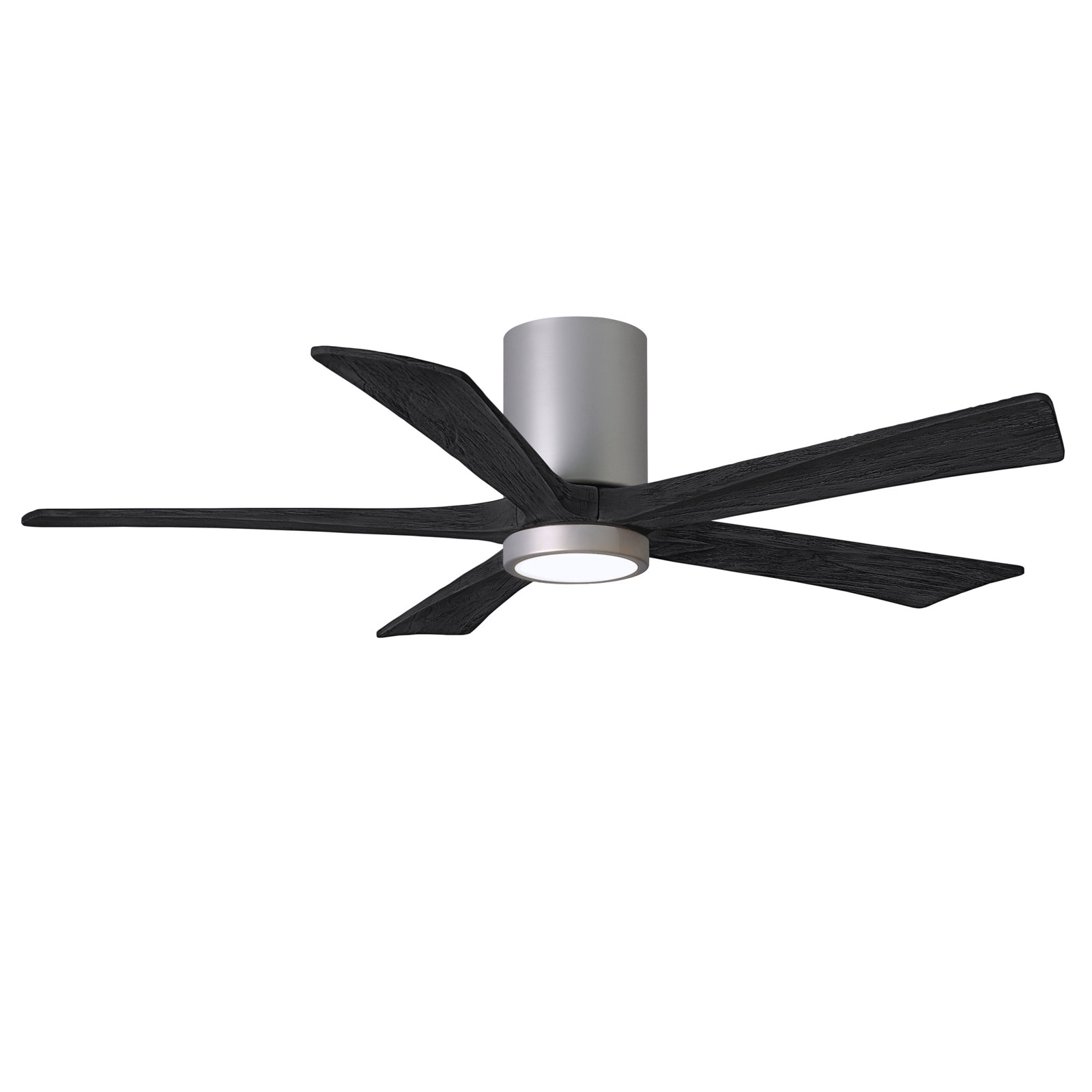 Irene 5 - Blade LED Ceiling Fan with Light Kit Included, Brushed Nickel, Matte Black, 52"