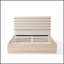 Cadre de lit en bois avec tête de lit rembourrée en tissu Boucle, durable et élégant pour un sommeil confortable et un décor de chambre à coucher élégant.