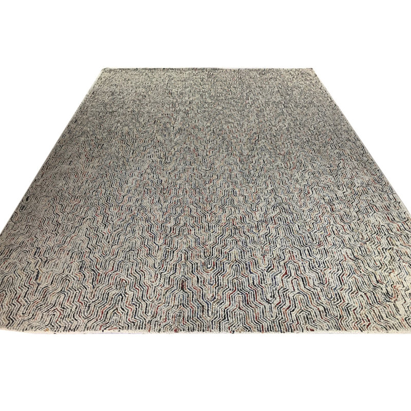 Wool Area Rug in Light Gray