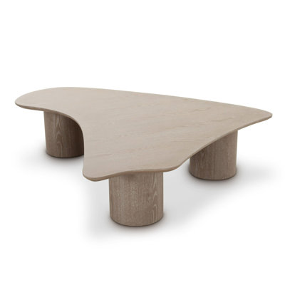 Jaworski - Modern White Oak L-shape Coffee Table