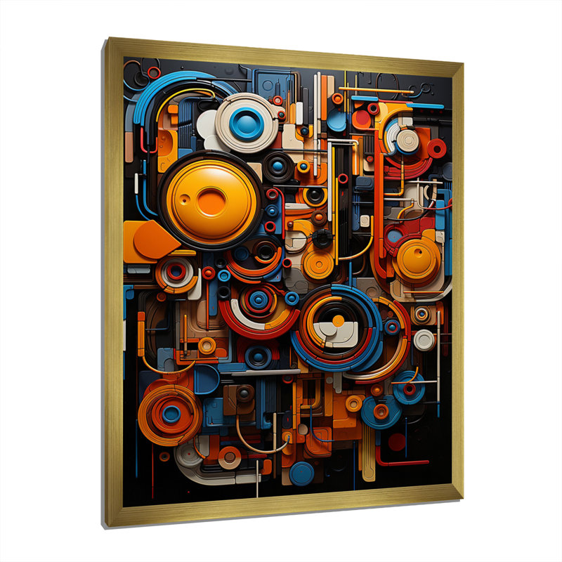 Opt Art Vibrant Rhapsody II Opt Vibrant Rhapsody II, Encadrement doré, H 40 po x l 30 po x P 1,5 po