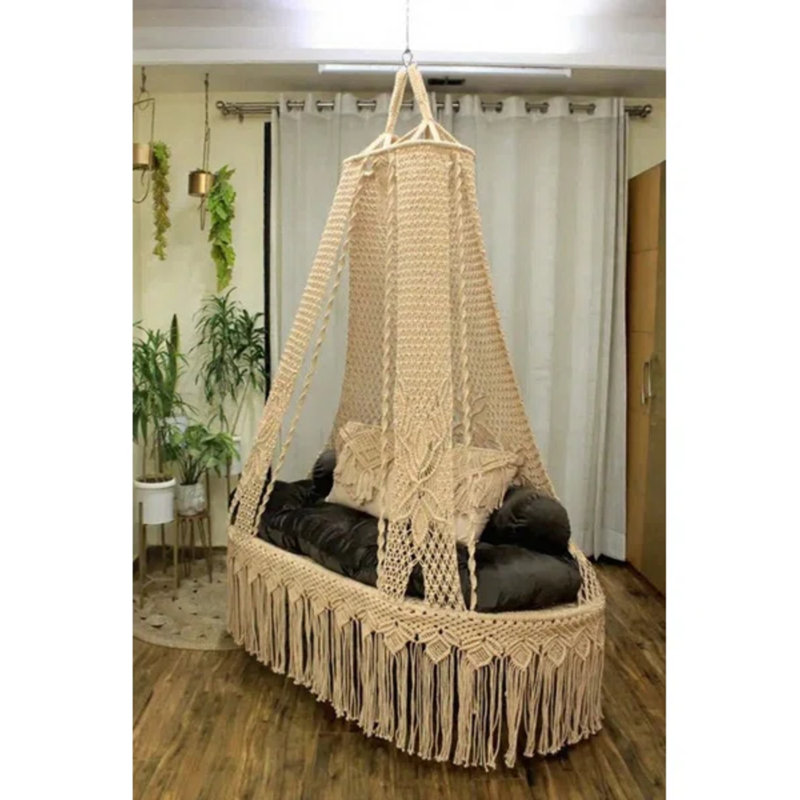 Balancelle Daali avec dossier et coussin pour l'intérieur et l'extérieur